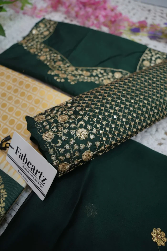 Women's Woven Design zari work Half Saree with Handwork Blouse and Dupatta KanchiRango - Image 37