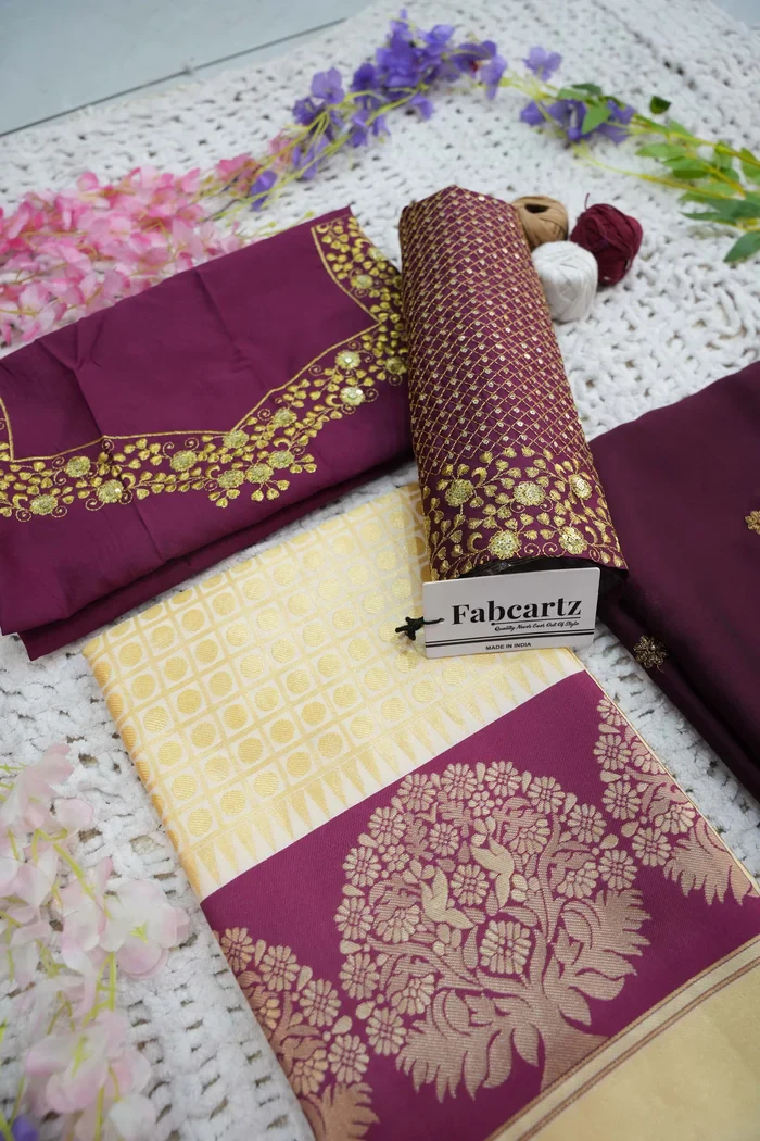 Women's Woven Design zari work Half Saree with Handwork Blouse and Dupatta KanchiRango - Image 45