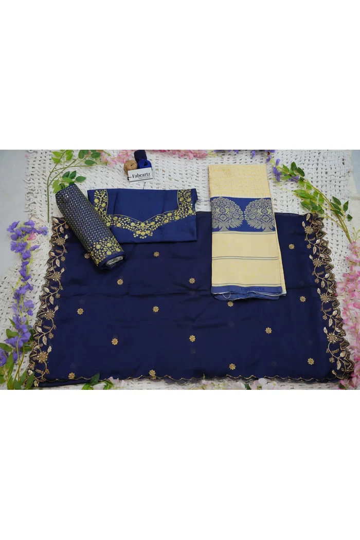 Women's Woven Design zari work Half Saree with Handwork Blouse and Dupatta KanchiRango - Image 54