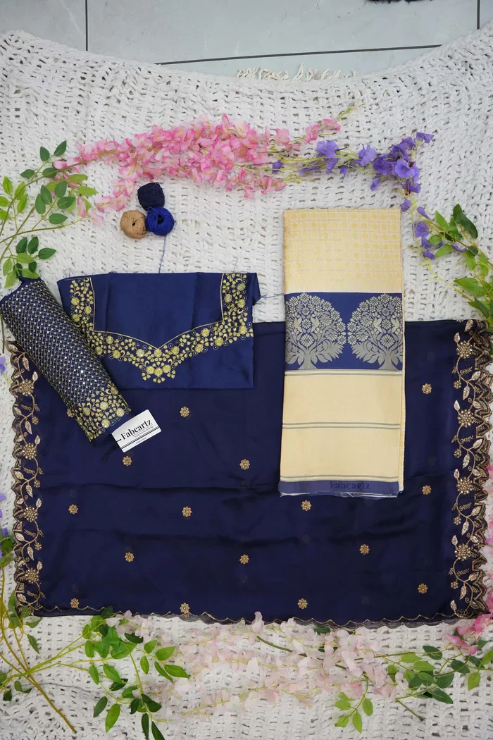 Women's Woven Design zari work Half Saree with Handwork Blouse and Dupatta KanchiRango - Image 55