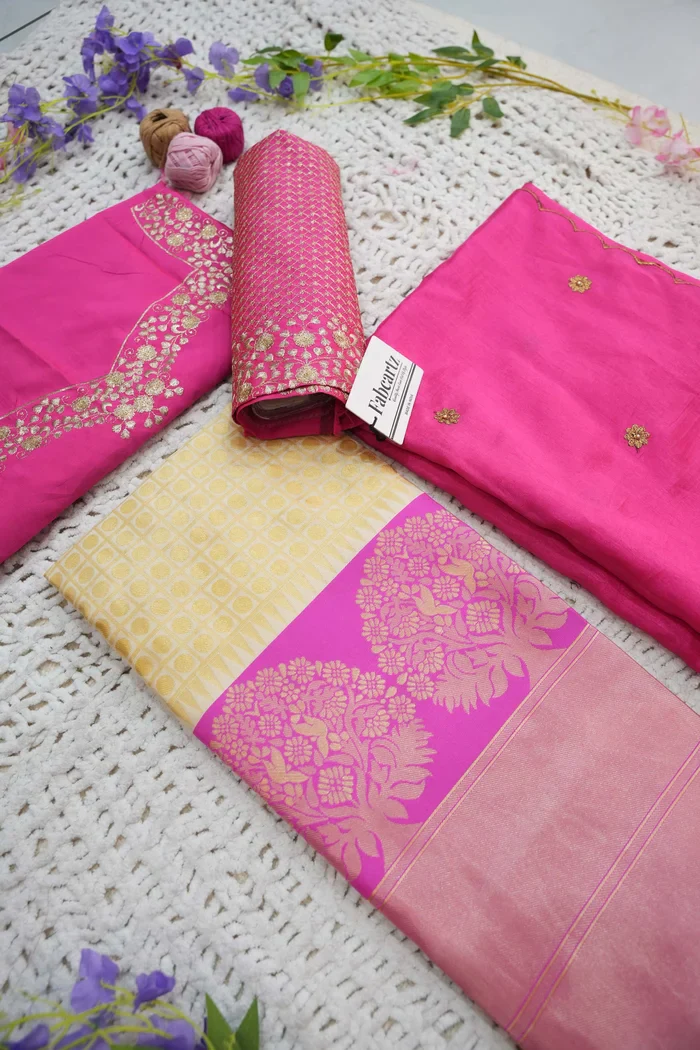 Women's Woven Design zari work Half Saree with Handwork Blouse and Dupatta KanchiRango - Image 57
