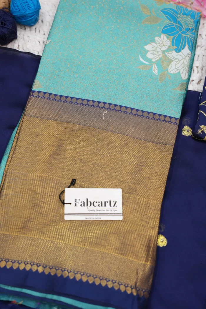 Women's Woven Design zari work Half Saree with Embroidered Blouse and Dupatta Komal - Image 35