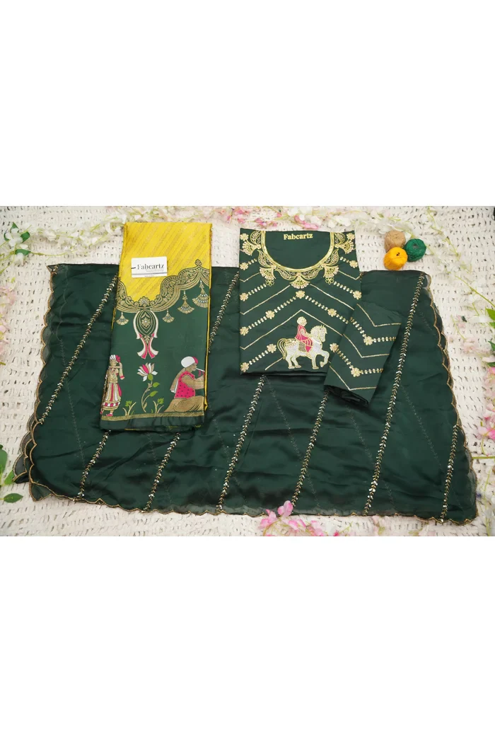 Women's Woven Design zari work Half Saree with Embroidered Blouse and Dupatta Vanya - Image 76
