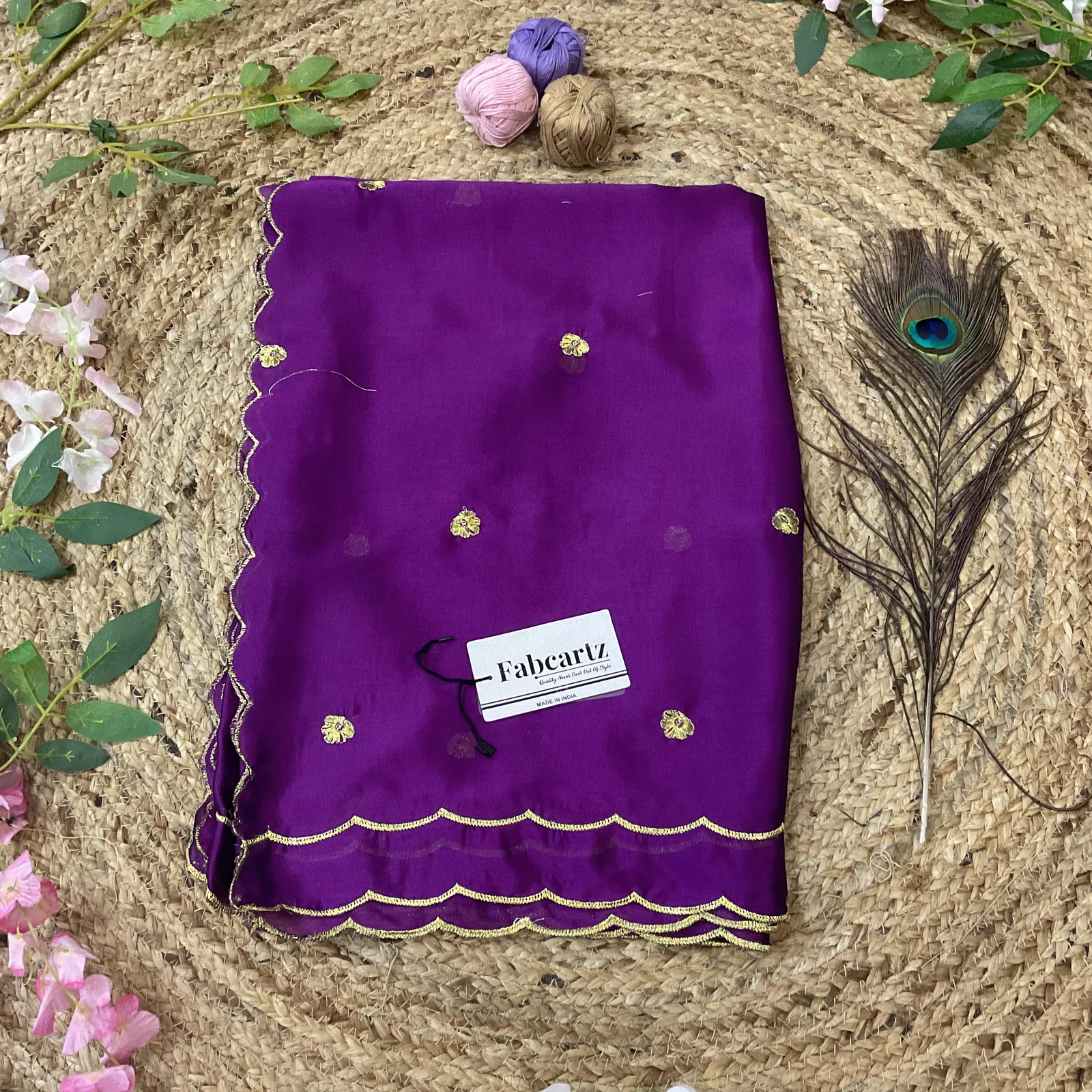 Beautiful Embroidery work Rangoli Dupatta for women | Only Dupatta KomalDup - Image 6