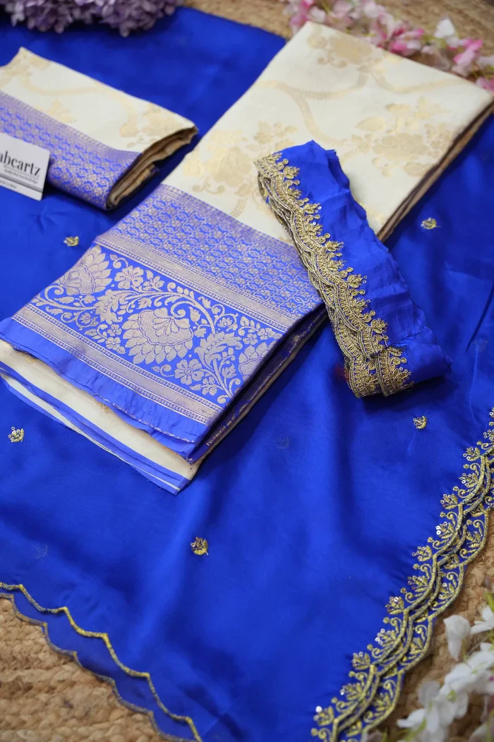 Women's Woven Design Half Saree with Embroidered Blouse and Dupatta Maalti - Image 29