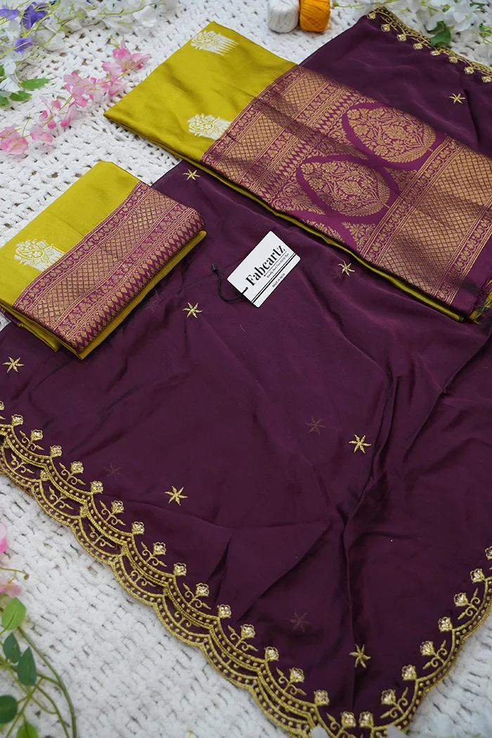 Women's Woven Design zari work Half Saree with Embroidered Blouse and Dupatta Mamidi - Image 78