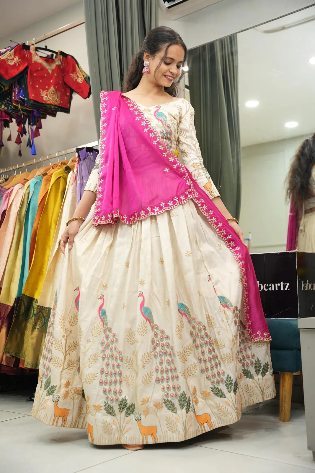Women's Embroidered Shimmer Lehenga Choli with Sequins Work Mayuri - Image 11