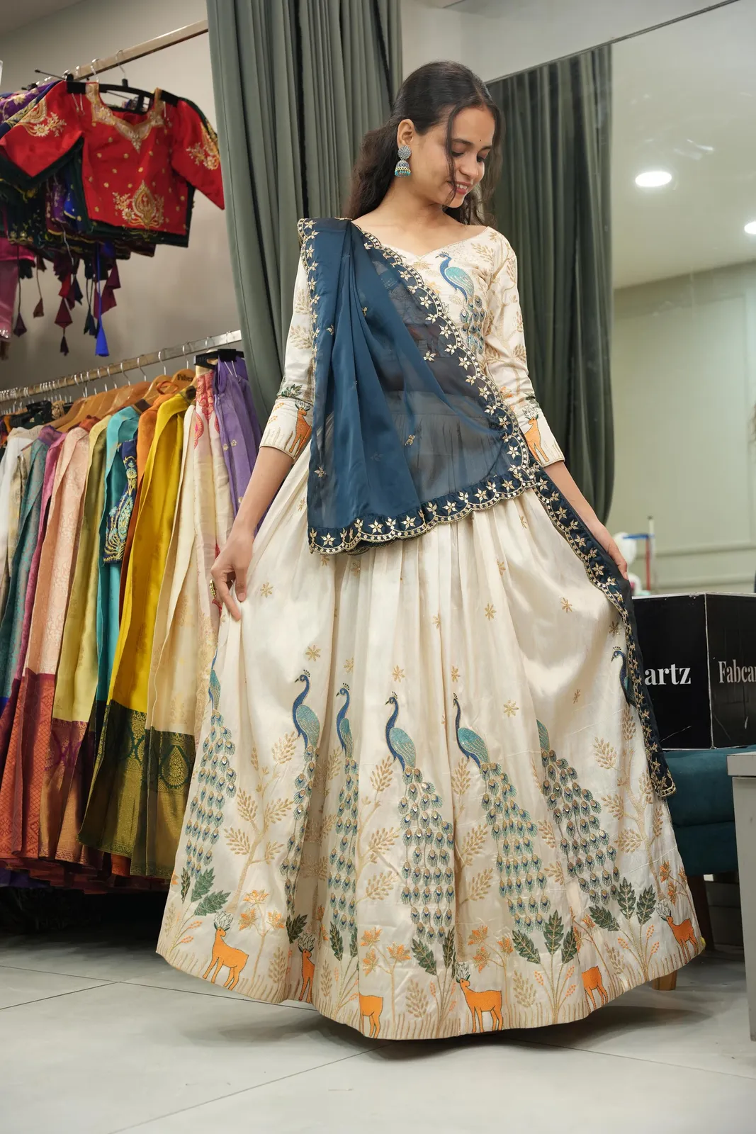 Women's Embroidered Shimmer Lehenga Choli with Sequins Work Mayuri - Image 4