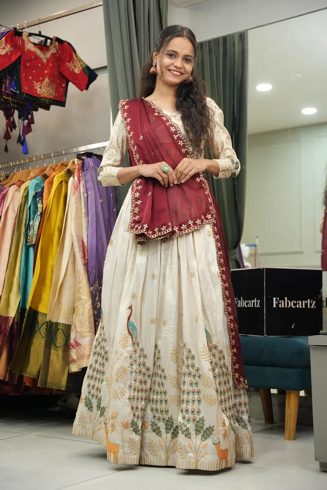 Women's Embroidered Shimmer Lehenga Choli with Sequins Work Mayuri - Image 46