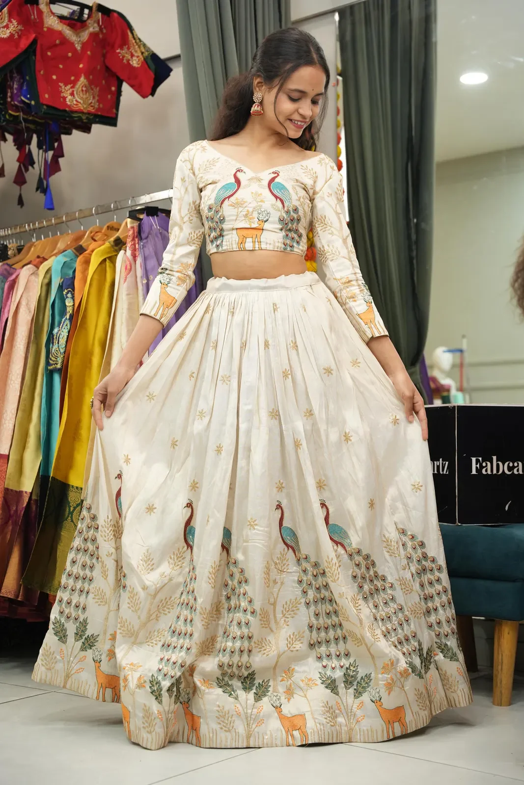 Women's Embroidered Shimmer Lehenga Choli with Sequins Work Mayuri - Image 50