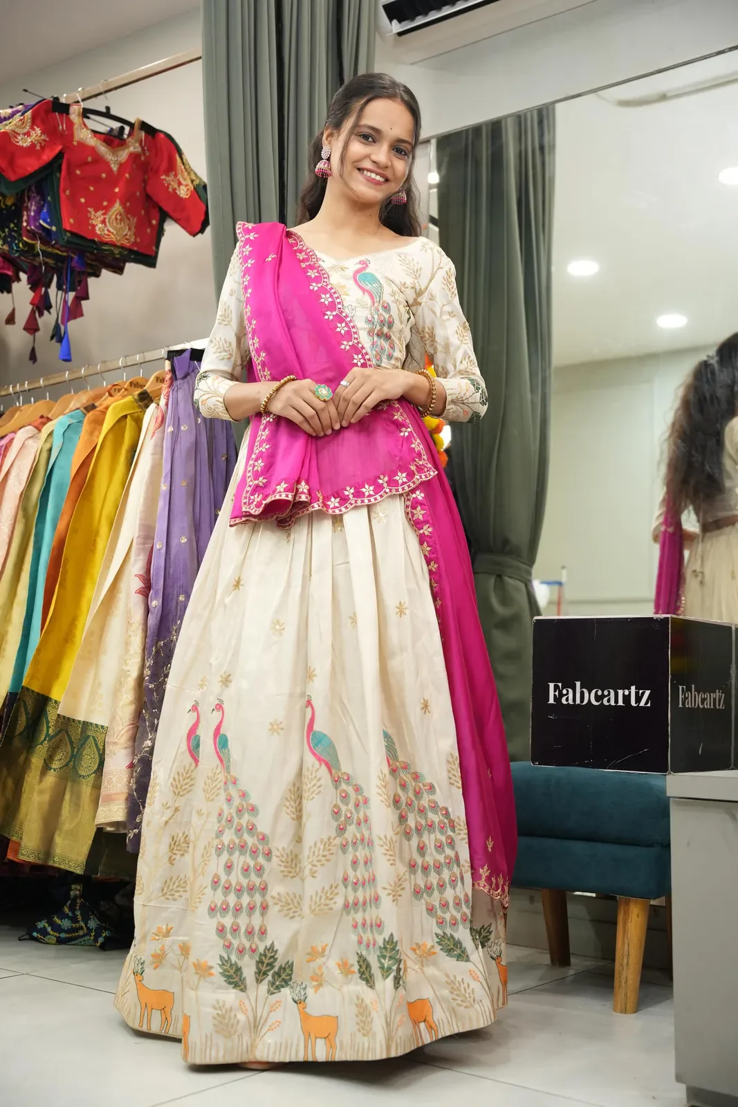 Women's Embroidered Shimmer Lehenga Choli with Sequins Work Mayuri - Image 8