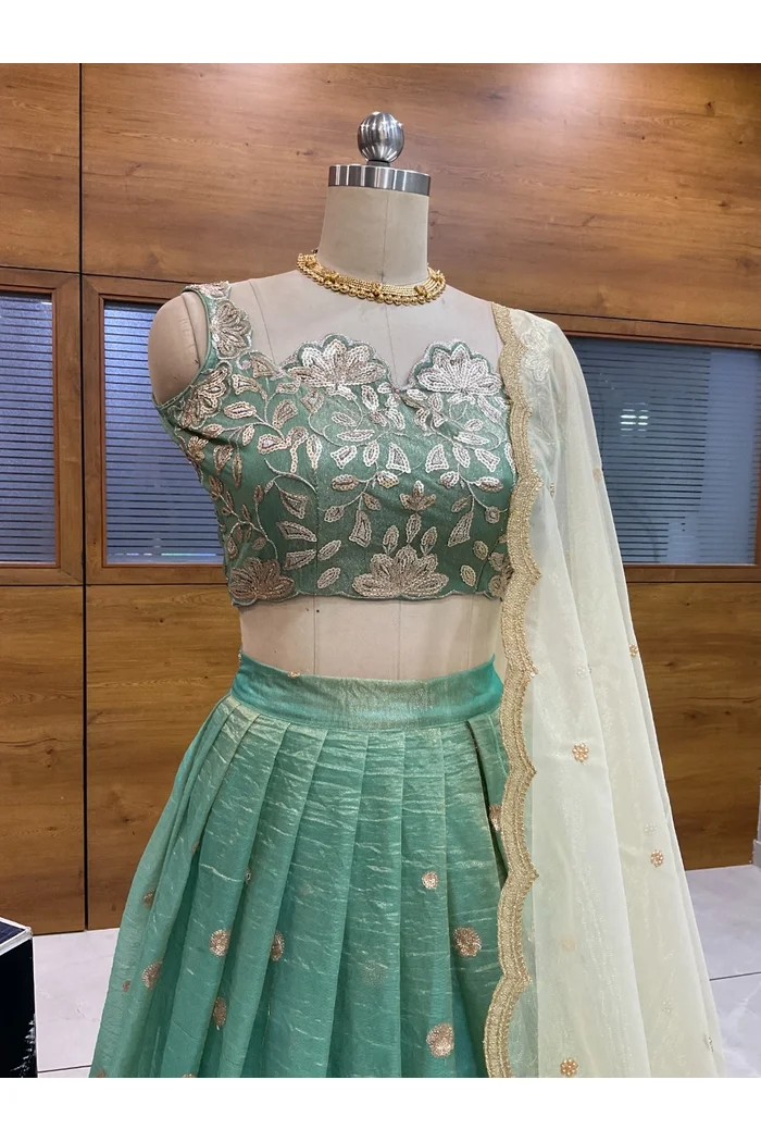 South Indian Festival Traditional Lehenga Choli Mithila - Image 19