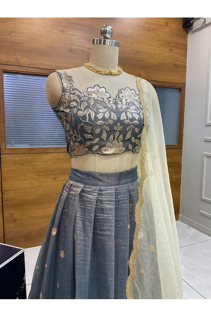 South Indian Festival Traditional Lehenga Choli Mithila - Image 3