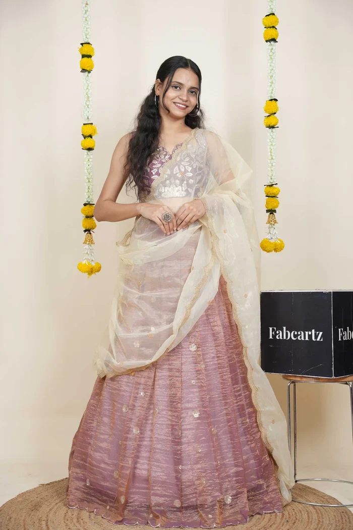 South Indian Festival Traditional Lehenga Choli Mithila - Image 15