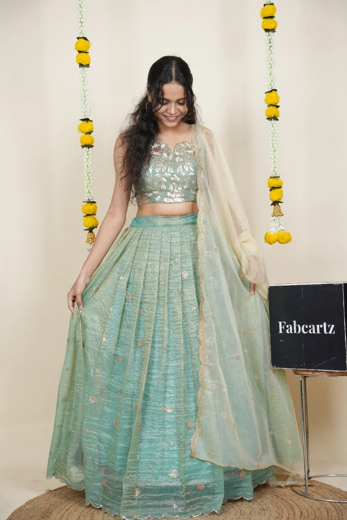 South Indian Festival Traditional Lehenga Choli Mithila - Image 28