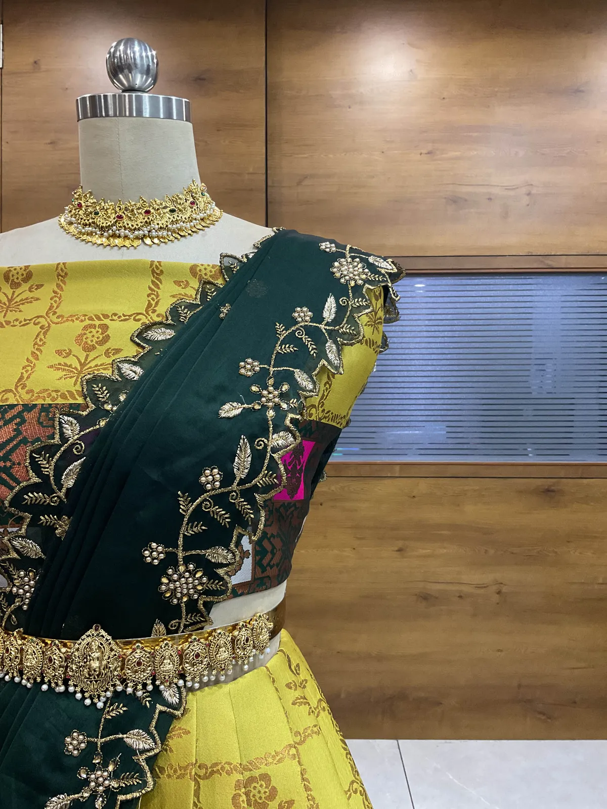 South Indian Festival Traditional Half Saree with Embroidered Blouse & Dupatta MultiRango - Image 24
