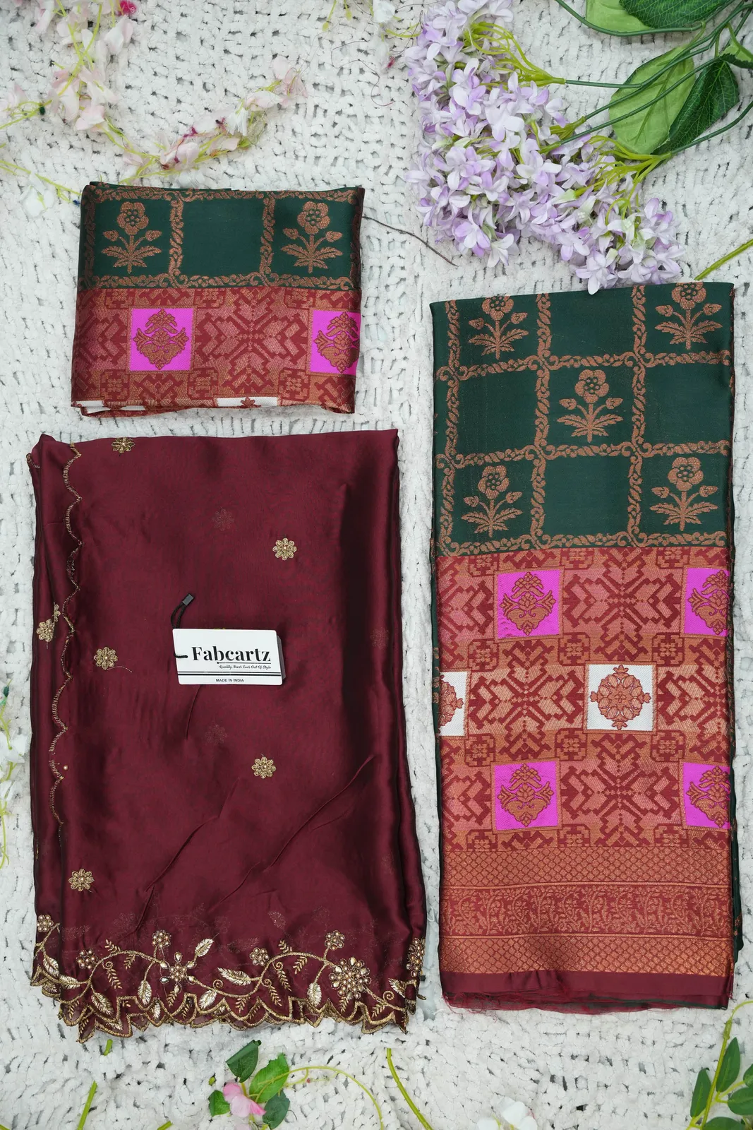 South Indian Festival Traditional Half Saree with Embroidered Blouse & Dupatta MultiRango - Image 31