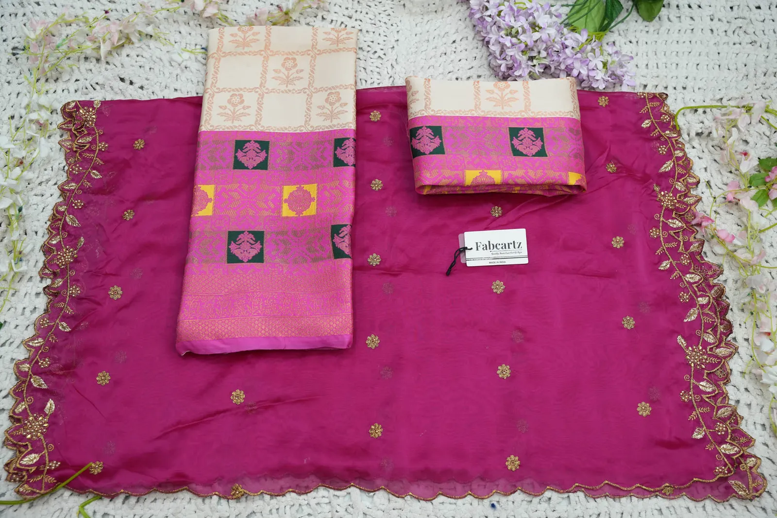 South Indian Festival Traditional Half Saree with Embroidered Blouse & Dupatta MultiRango - Image 43
