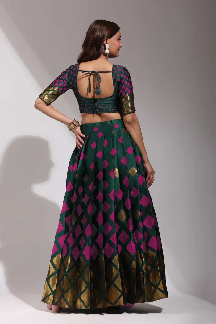 South Indian Festival Traditional Half Saree Multiverse Pattu - Image 12