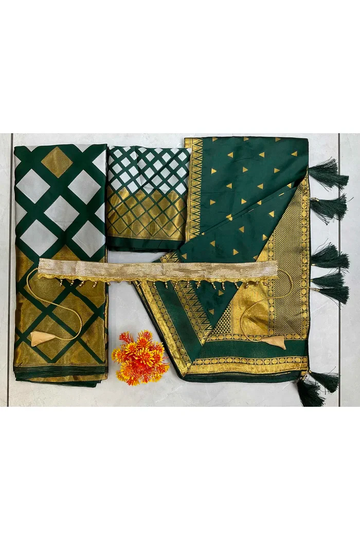 South Indian Festival Traditional Half Saree Multiverse Pattu - Image 15