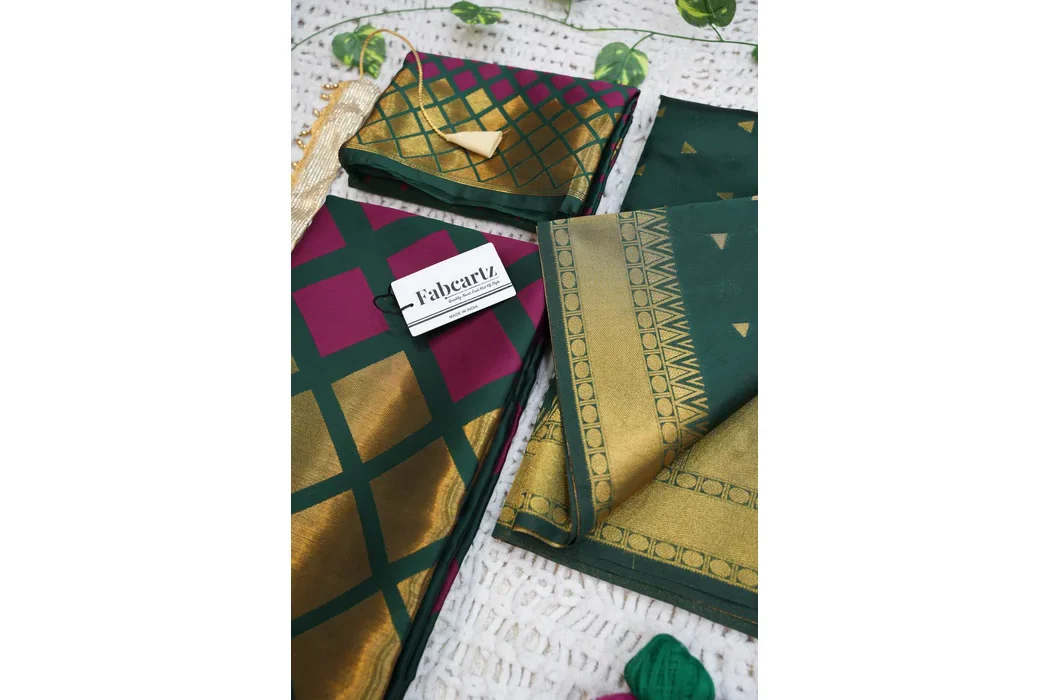 South Indian Festival Traditional Half Saree Multiverse Pattu - Image 21