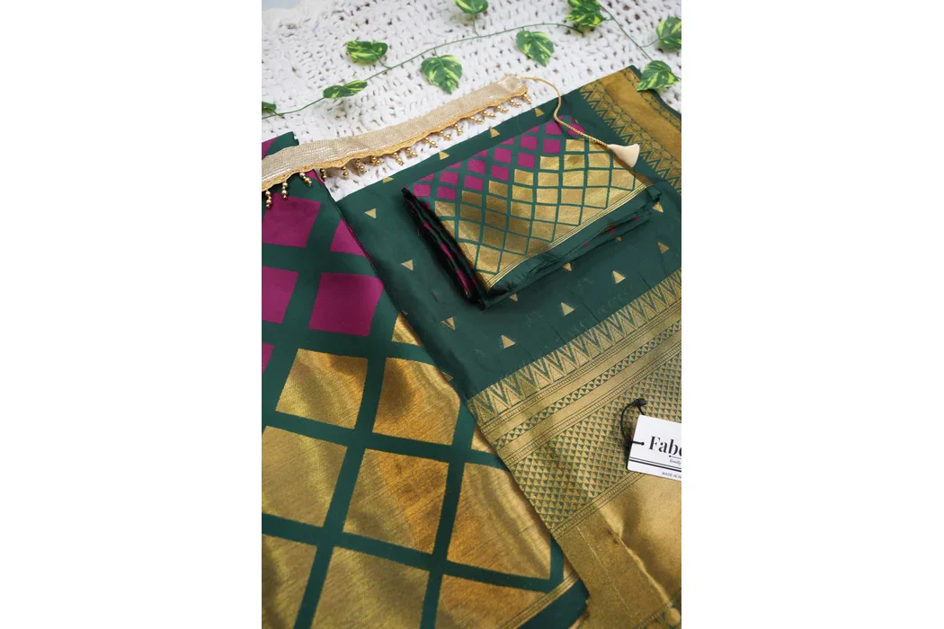 South Indian Festival Traditional Half Saree Multiverse Pattu - Image 22
