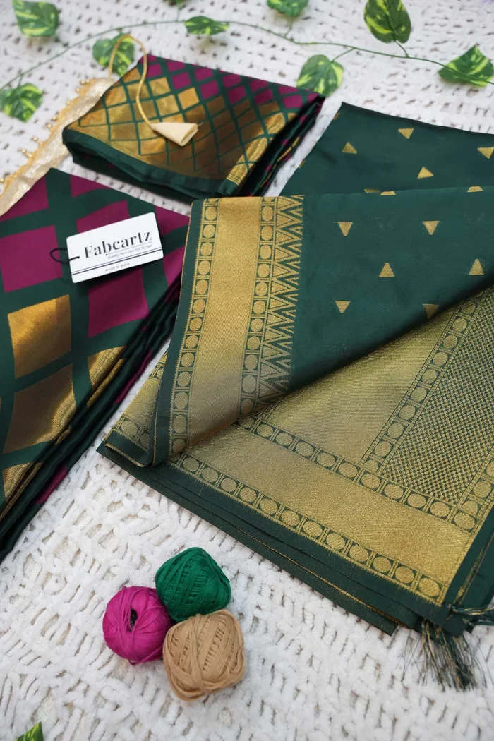 South Indian Festival Traditional Half Saree Multiverse Pattu - Image 27