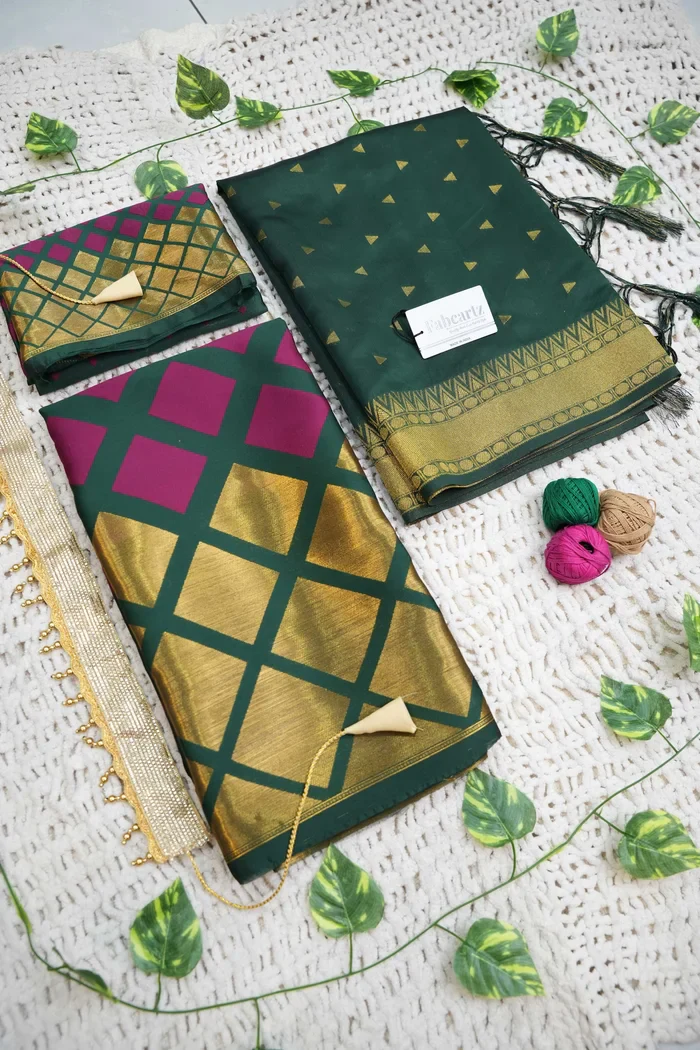 South Indian Festival Traditional Half Saree Multiverse Pattu - Image 30