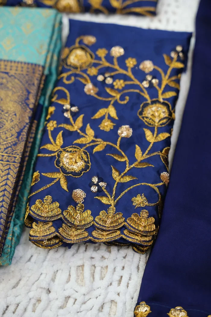 Women's Woven Design zari work Half Saree with Embroidered Blouse and Dupatta Munjyaa - Image 11