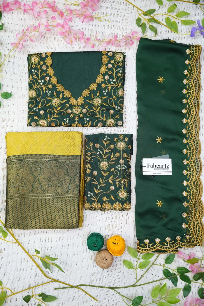 Women's Woven Design zari work Half Saree with Embroidered Blouse and Dupatta Munjyaa - Image 26