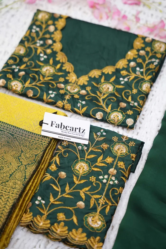 Women's Woven Design zari work Half Saree with Embroidered Blouse and Dupatta Munjyaa - Image 27