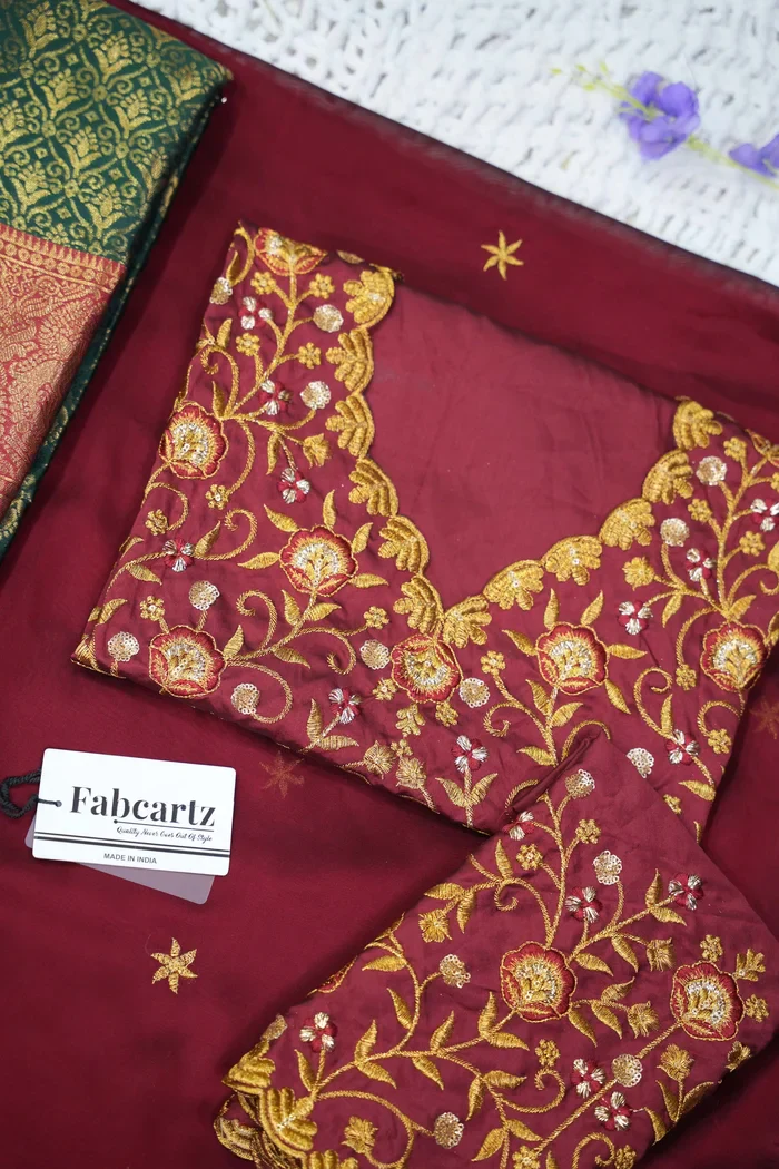 Women's Woven Design zari work Half Saree with Embroidered Blouse and Dupatta Munjyaa - Image 7