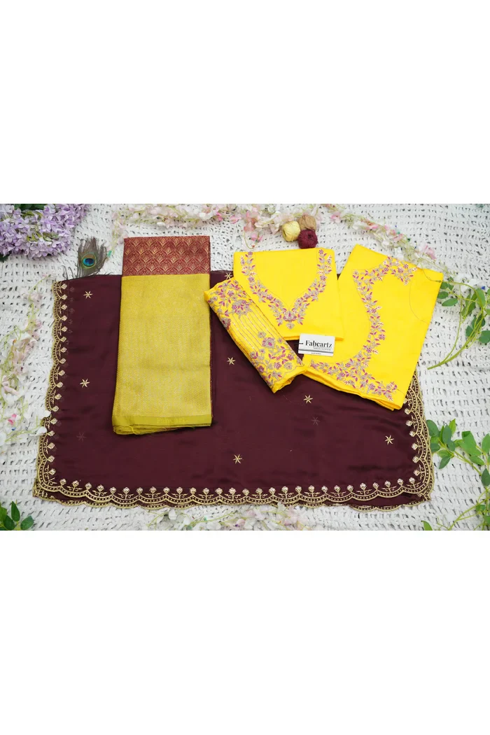 Women's Woven Design zari work Half Saree with Embroidered Blouse and Dupatta Munjyaa - Image 71
