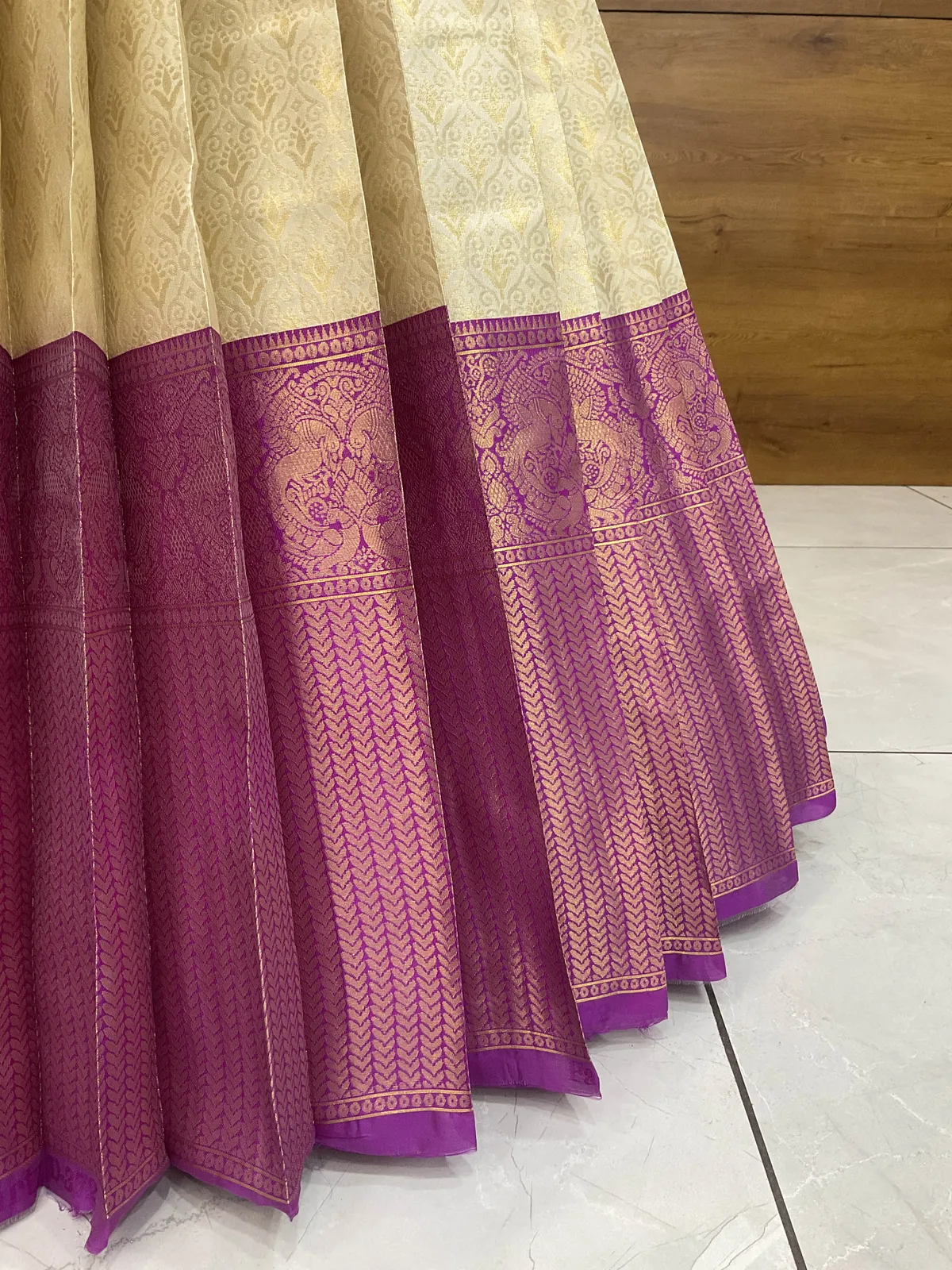 Women's Woven Design zari work Half Saree with Embroidered Blouse and Dupatta Munjyaa - Image 92