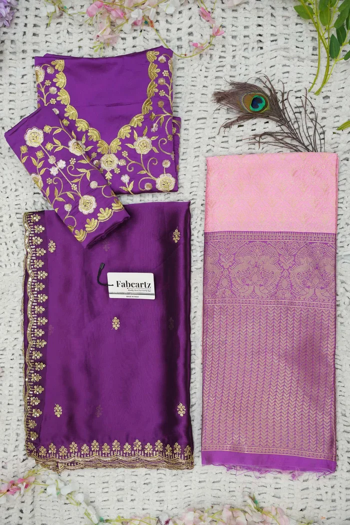 Women's Woven Design zari work Half Saree with Embroidered Blouse and Dupatta Munjyaa - Image 10