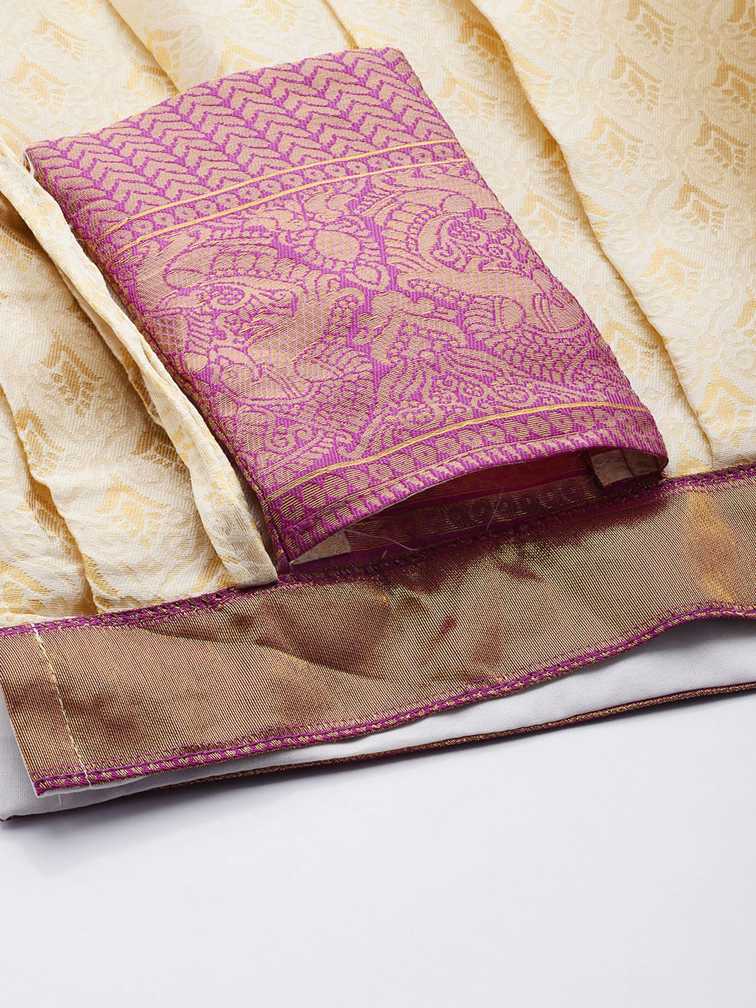Women's Woven Design zari work Half Saree with Embroidered Blouse and Dupatta Munjya - Image 26