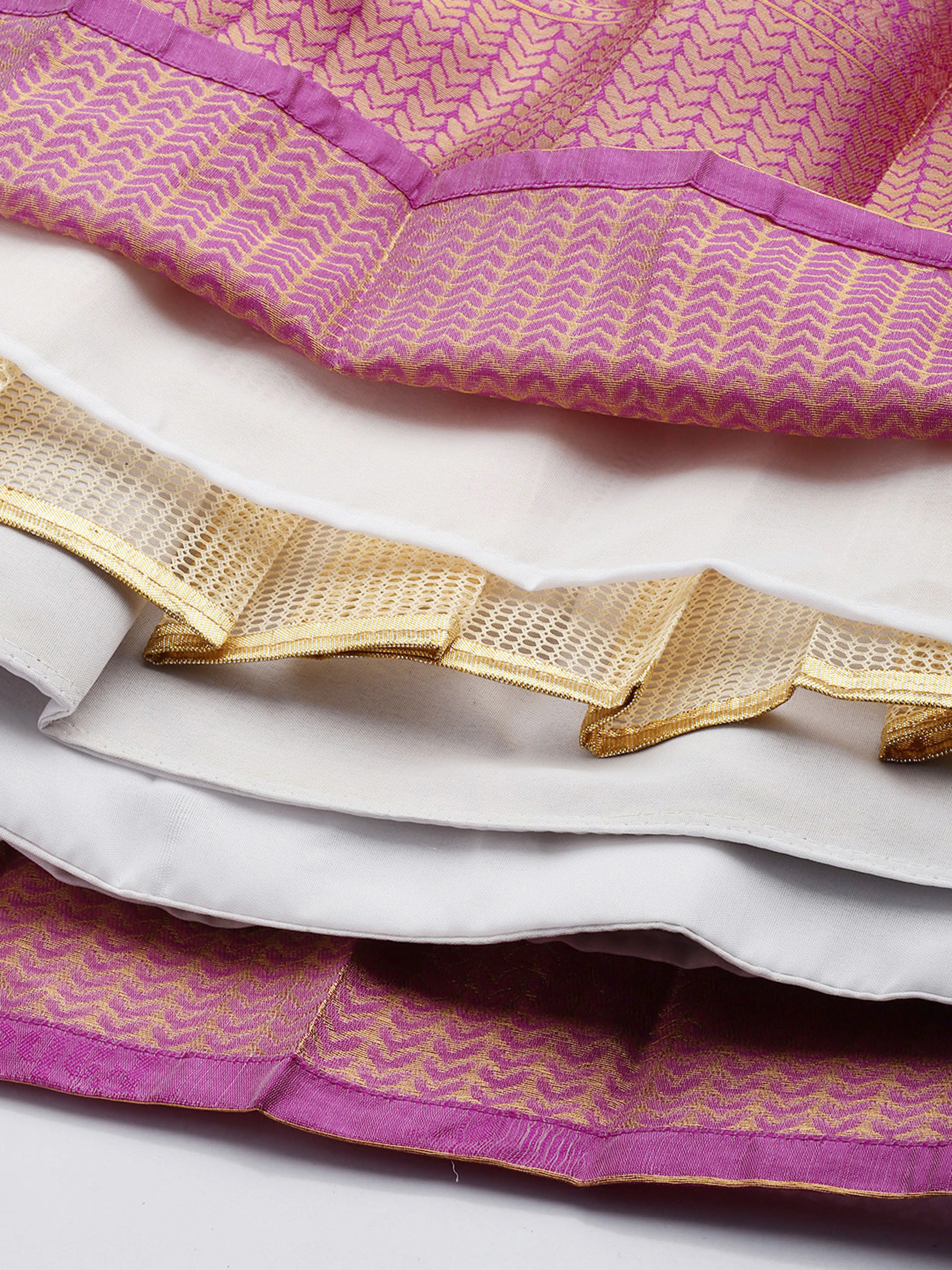 Women's Woven Design zari work Half Saree with Embroidered Blouse and Dupatta Munjya - Image 27