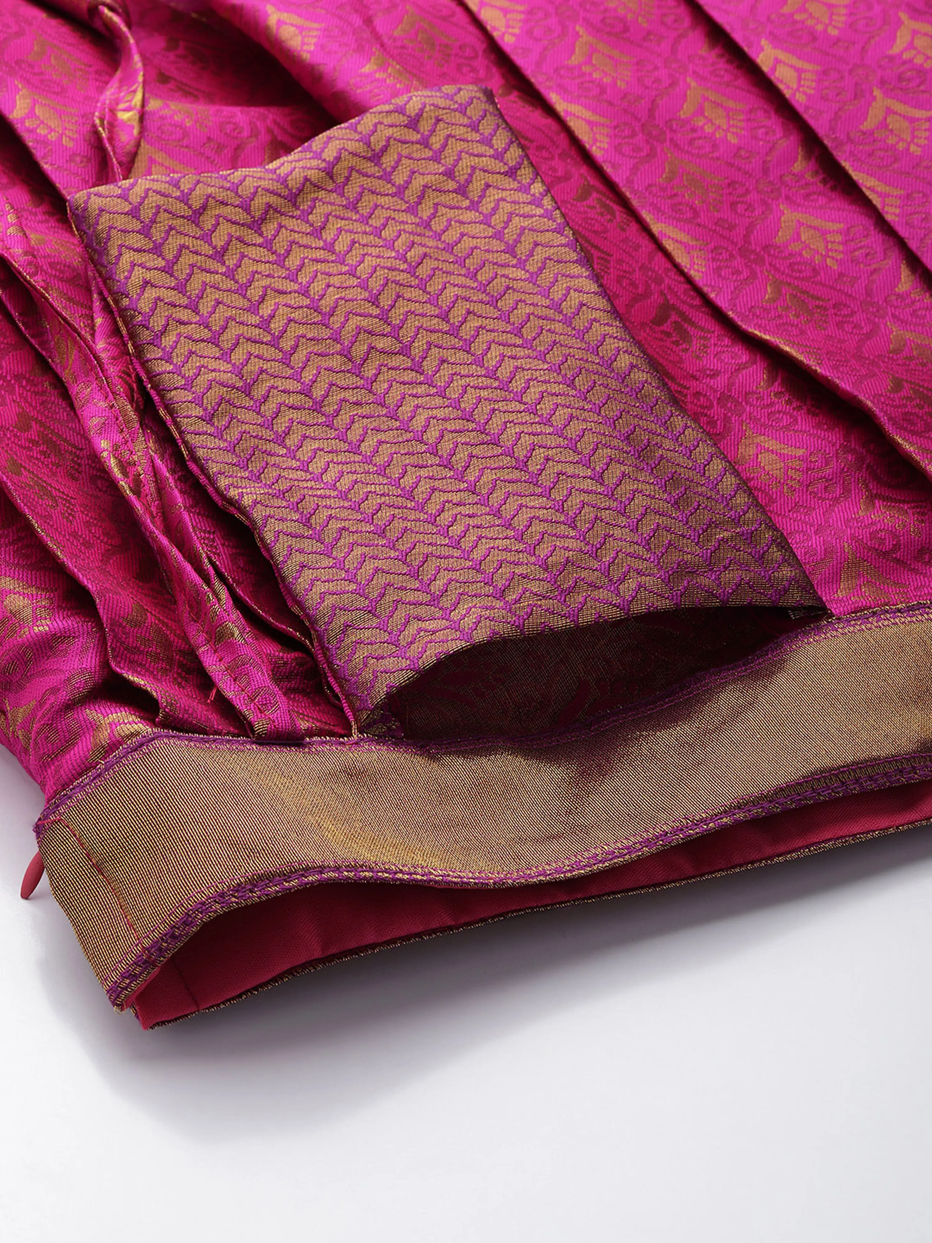 Women's Woven Design zari work Half Saree with Embroidered Blouse and Dupatta Munjya - Image 63