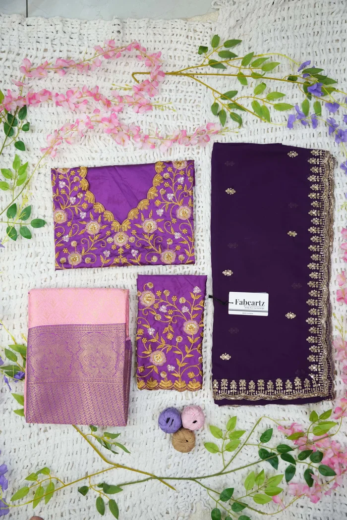 Women's Woven Design zari work Half Saree with Embroidered Blouse and Dupatta Munjya - Image 66