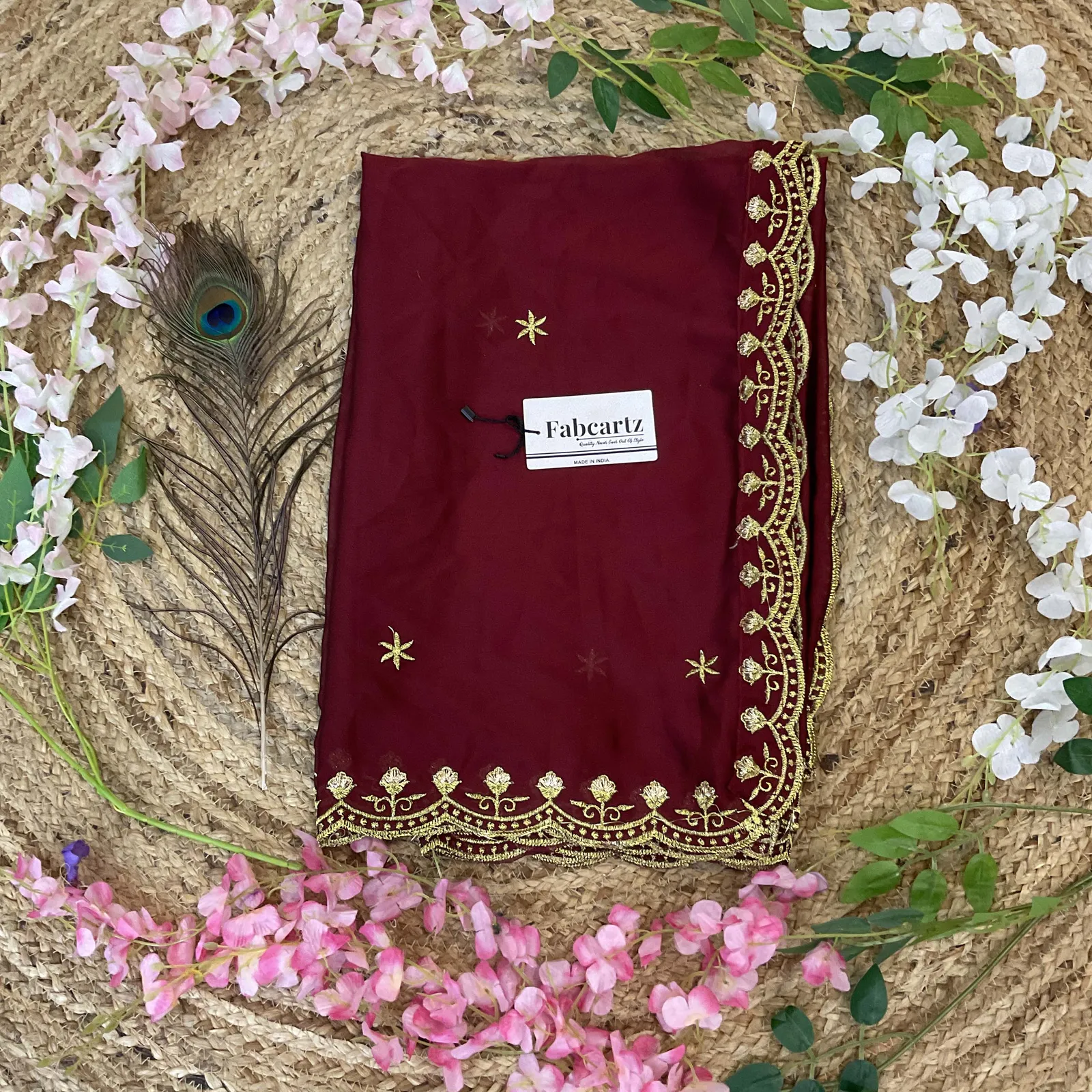 Beautiful Embroidery work Rangoli Dupatta for women | Only Dupatta MunjyaaDup - Image 6