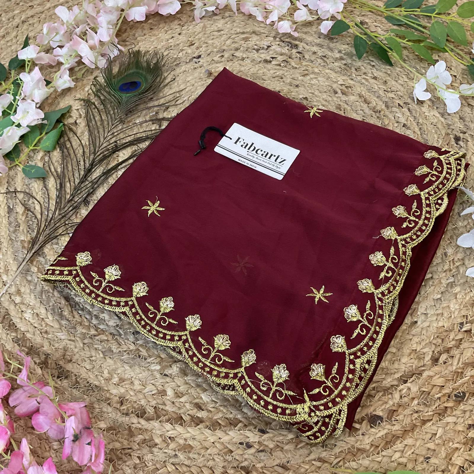 Beautiful Embroidery work Rangoli Dupatta for women | Only Dupatta MunjyaaDup - Image 8