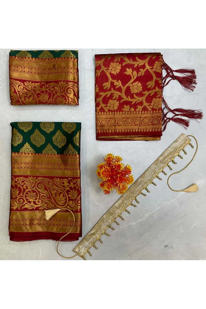 New Kids Traditional South Indian Half Saree AkkuPAttuKids - Image 7