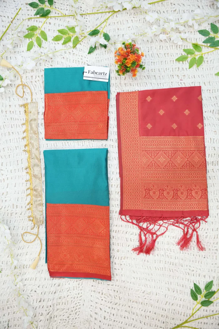 New Kids Traditional South Indian Half Saree  VedPAttuKids - Image 2