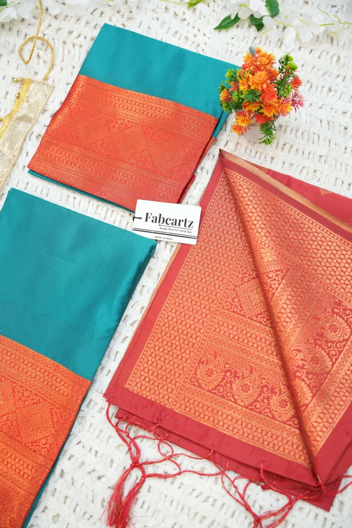 New Kids Traditional South Indian Half Saree  VedPAttuKids - Image 3