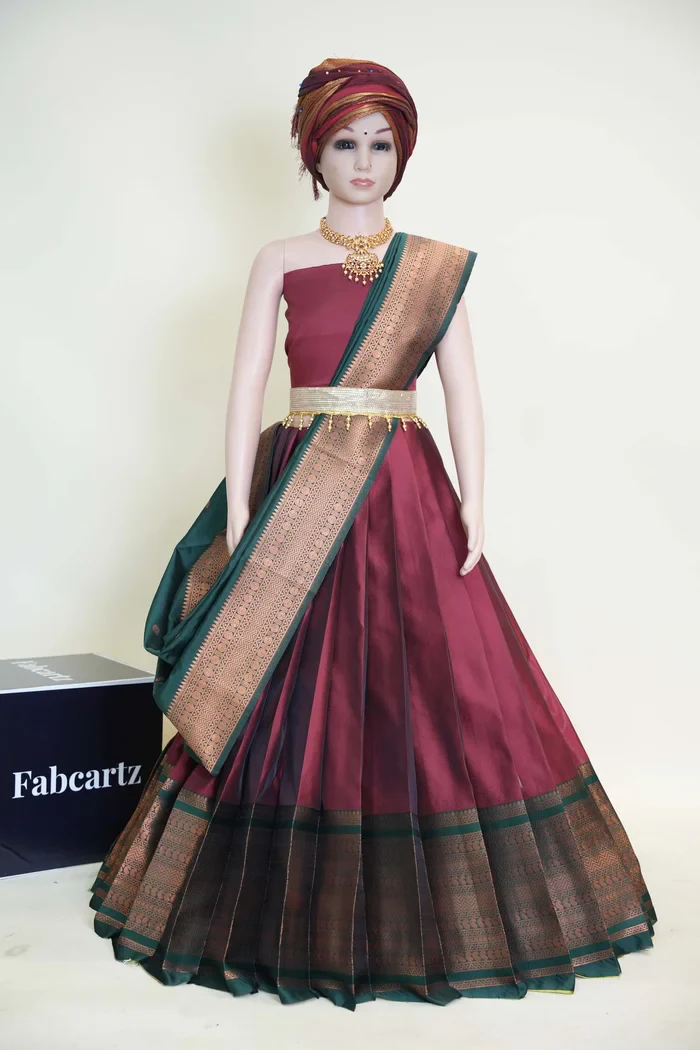 New Kids Traditional South Indian Half Saree AayushiKids - Image 6