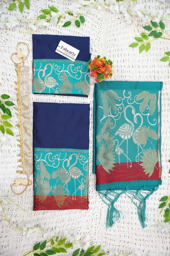 New Kids Traditional South Indian Half Saree HansPAttuKids - Image 26