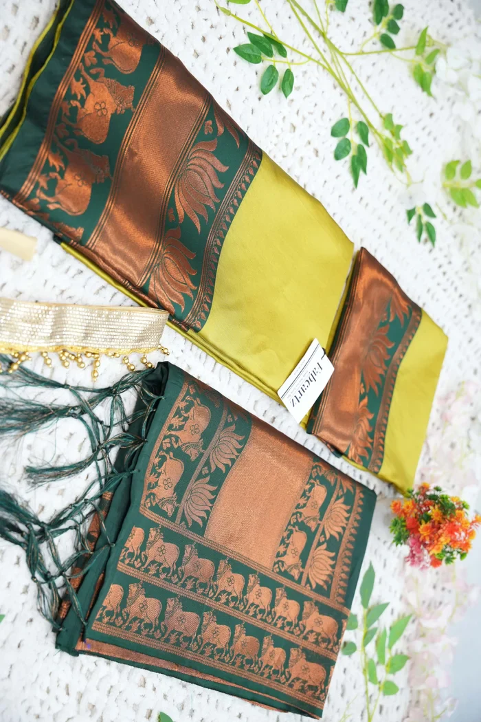 New Kids Traditional South Indian Half Saree LotusPAttuKids - Image 20