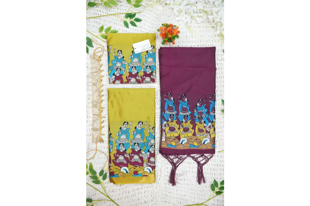 New Kids Traditional South Indian Half Saree DhingliKids - Image 2