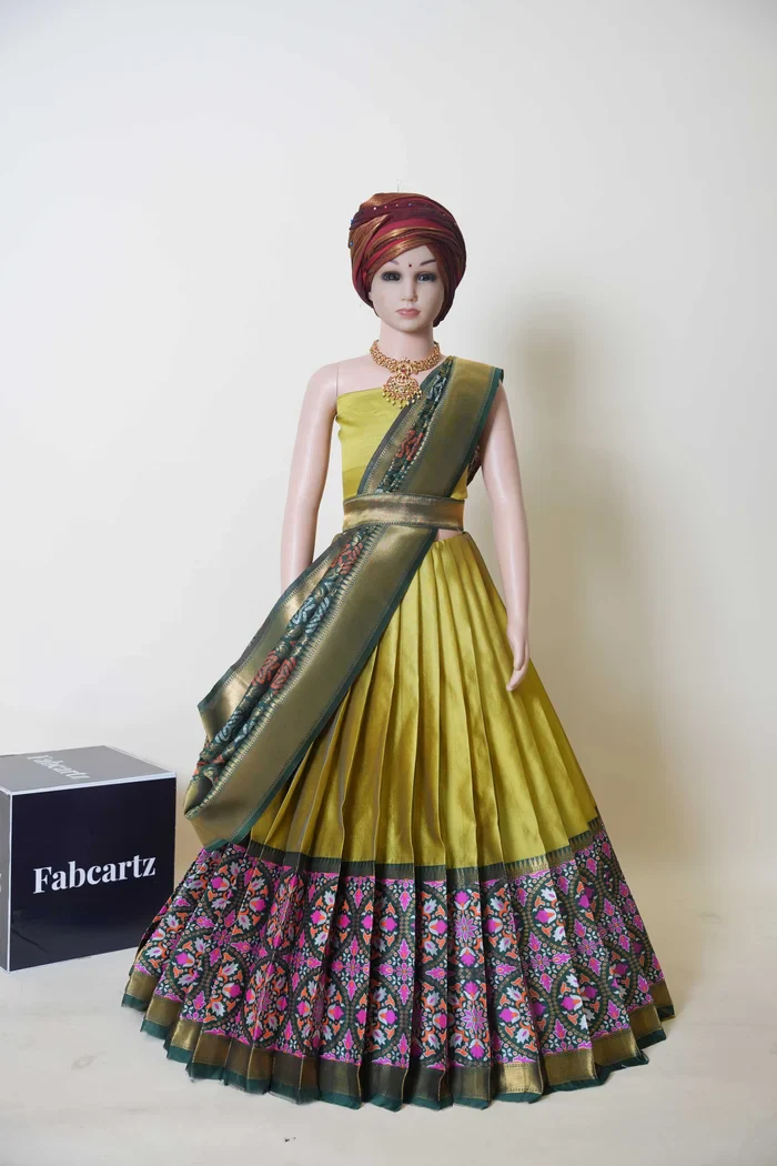 New Kids Traditional South Indian Half Saree GolGolKIDS