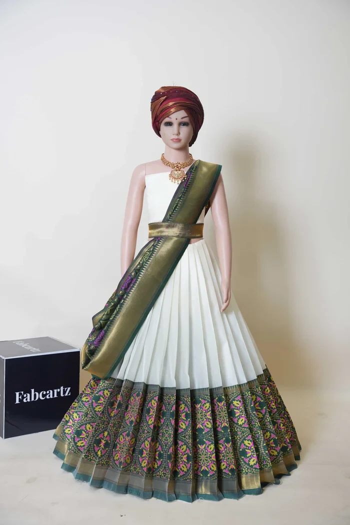New Kids Traditional South Indian Half Saree GolGolKIDS - Image 19